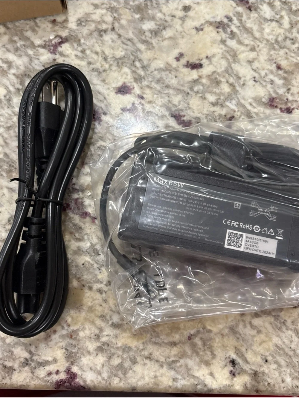 65W Black Laptop AC Power Adapter Charger
